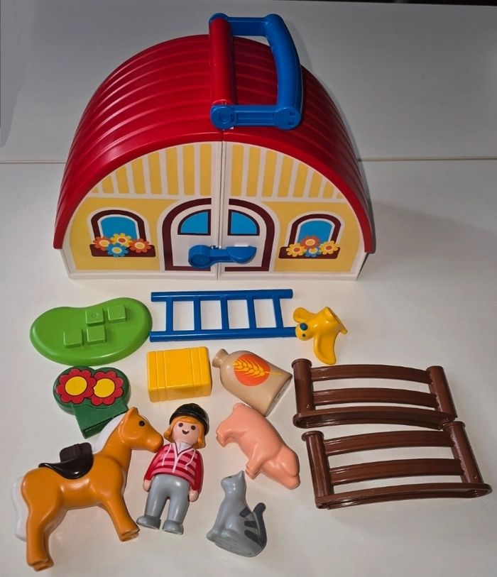 123 playmobil ferme transportable 6778 complète - photo numéro 2