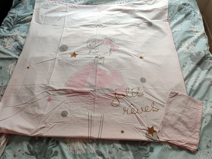 Parure de couette 1 personne danseuse étoile reversible, neuve