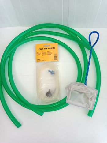 Lot accessoires poisson tortue set tuyau neuf, tuyau et épuisette
