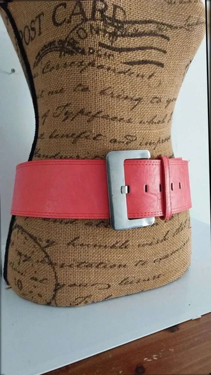 Superbe ceinture rose large 100 cm femme synthétique - photo numéro 5