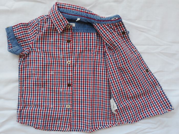 Chemise Manches courtes à carreaux - IKKS - 12 mois - photo numéro 6
