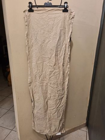 Chemin de table beige 45 x 140 cm 100% coton