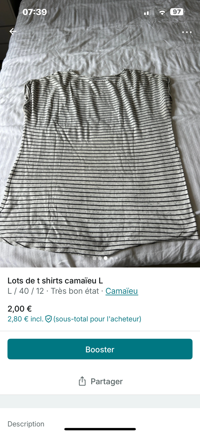 Lots de t shirts et pulls L - photo numéro 4