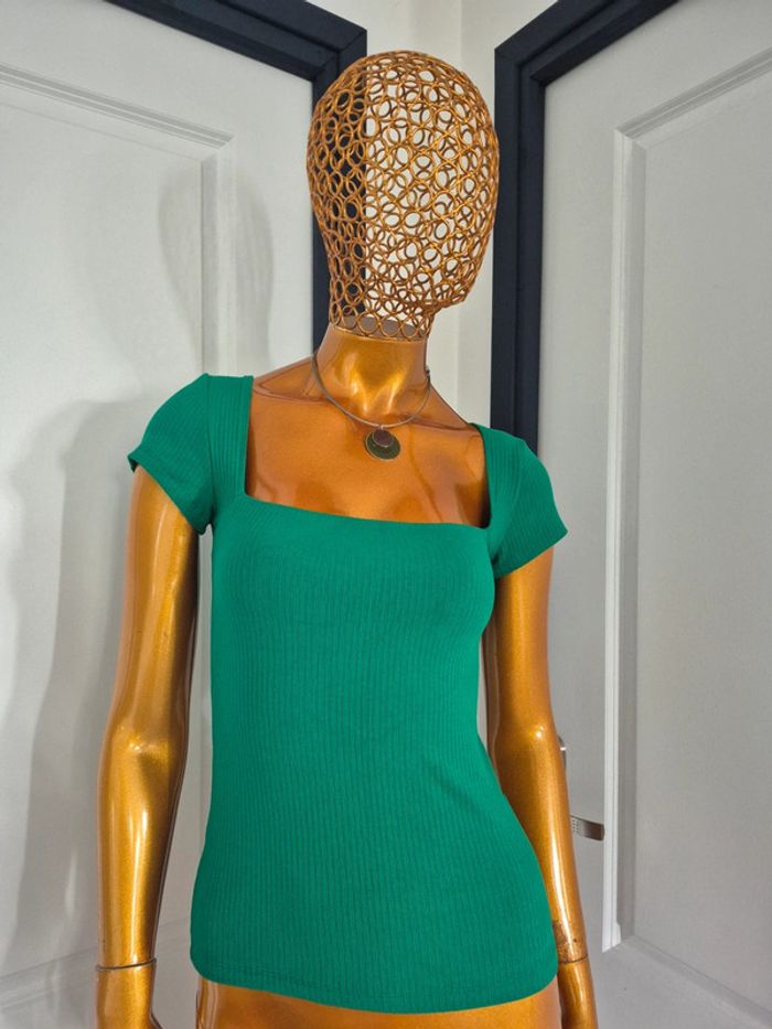 Tee-shirt Femme Manches Courtes Vert