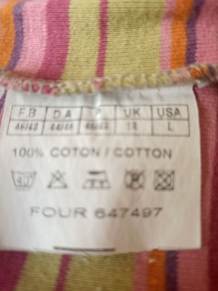 T shirt coton rayé T 44 - photo numéro 4
