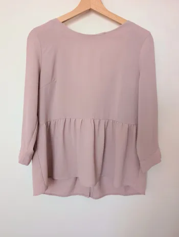 Blouse légère rose poudré