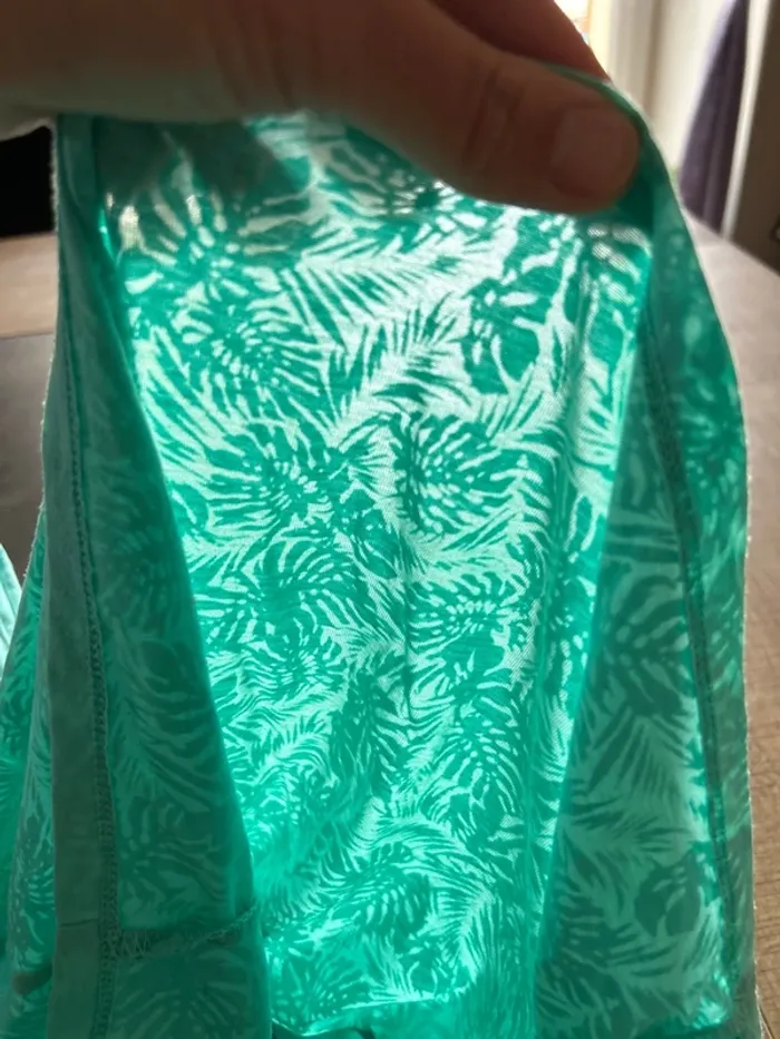 Débardeur couleur menthe à motif femme, promod taille s - photo numéro 3