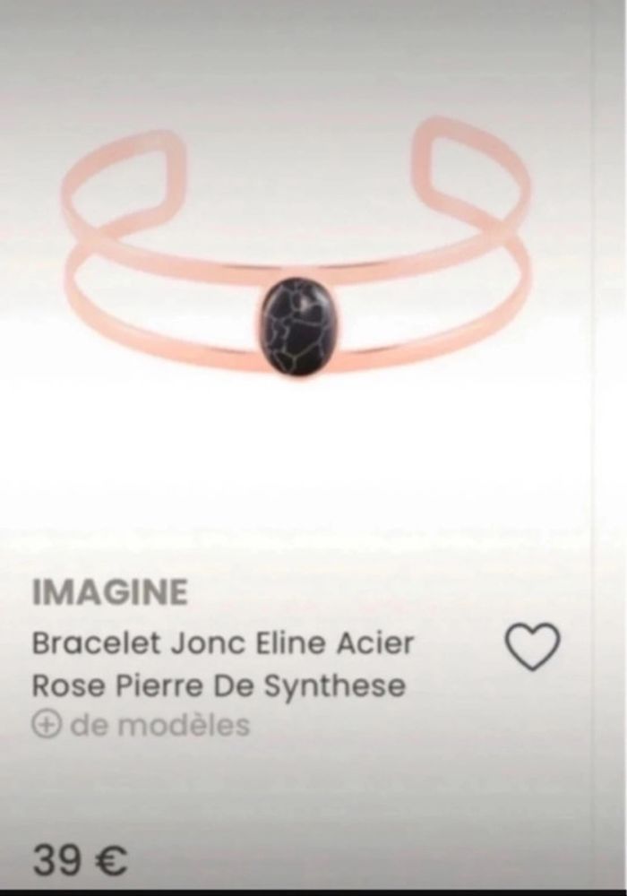 Bracelet jonc Éline en acier et pierre de synthèse - photo numéro 7
