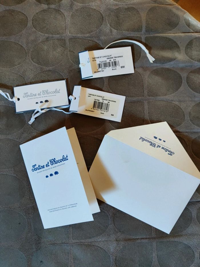 Ensemble tartine et chocolat avec son sac et étiquette 6 mois - photo numéro 8