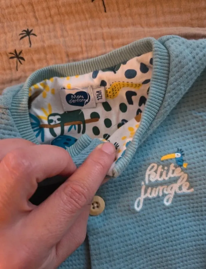 Veste / gilet bébé mixte – Marque Mots d’Enfants – Taille 12 mois - photo numéro 4