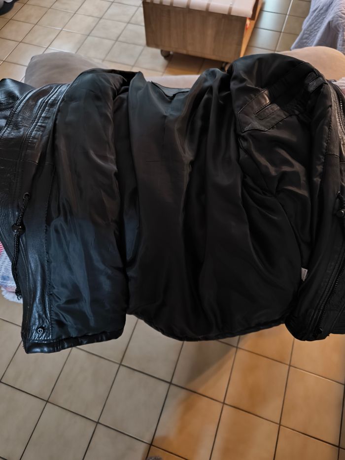 Blouson homme simili cuir noir - photo numéro 6