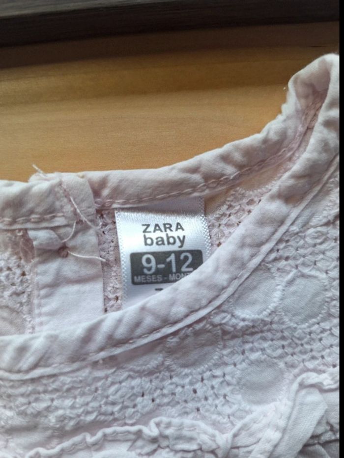 T-shirt manches courtes pour fille taille 12mois marque zara baby très bon état - photo numéro 4