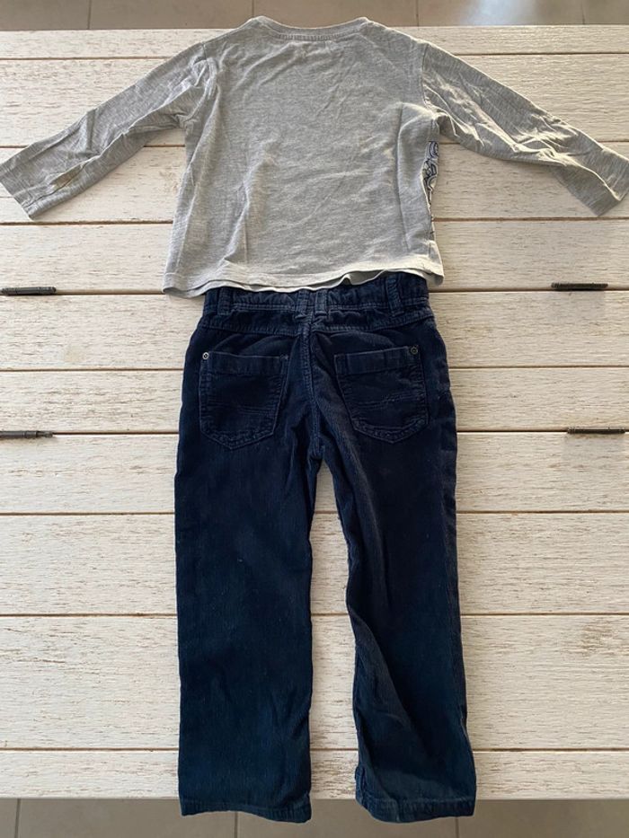 Ensemble polo + pantalon chaud bébé garçon 3 ans - photo numéro 3