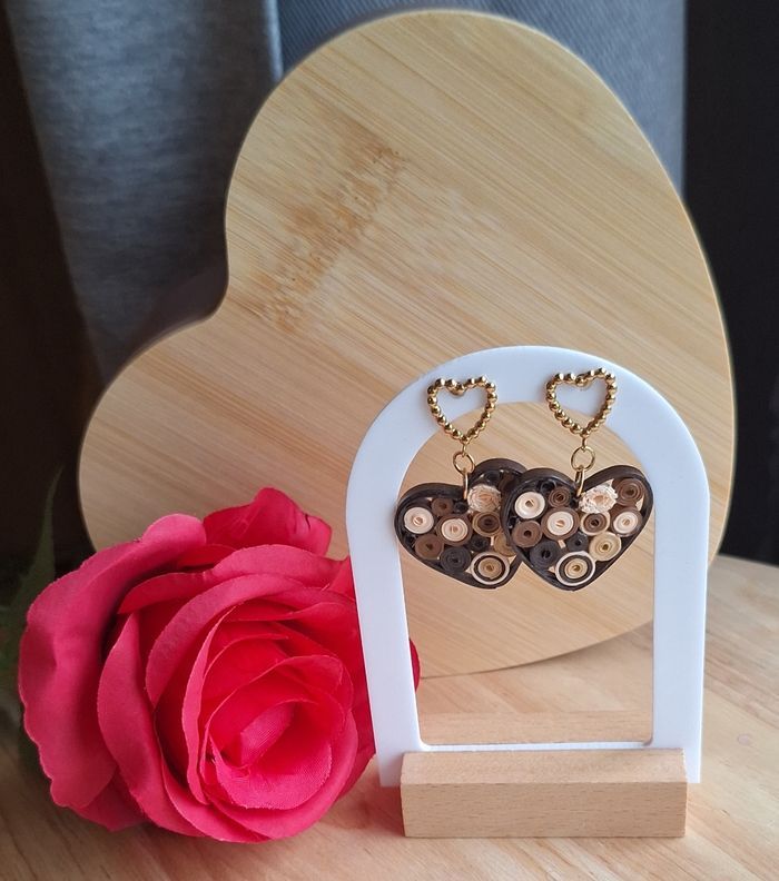 Boucles d'oreilles en quilling ❤️ Amoria❤️