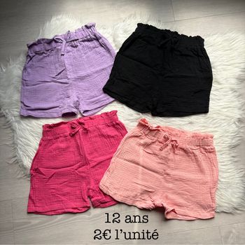 Short fille taille 12 ans