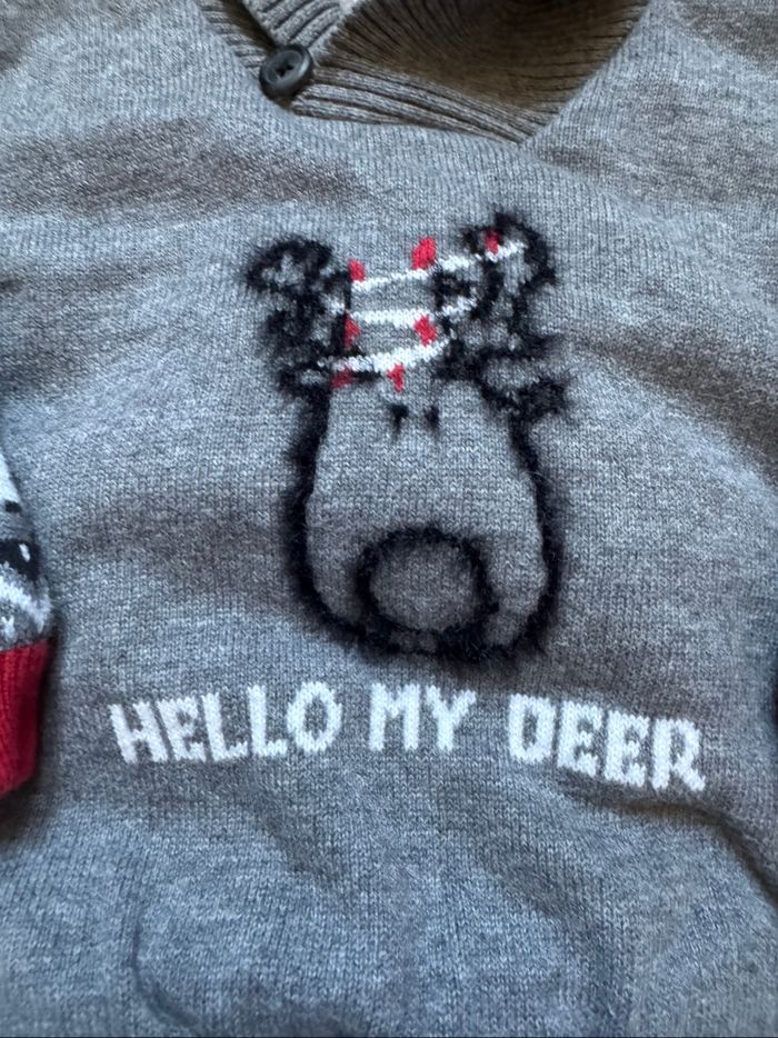 👕 pull très chaud hiver - bébé garçon - 9 mois - 71cm - très bon état - photo numéro 2