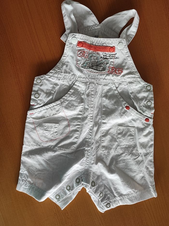 salopette short bébé garçon - photo numéro 2