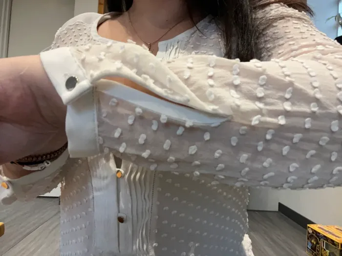 Blouse pois mango transparente sexy - photo numéro 3