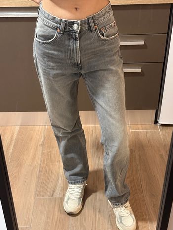 jean gris coupe droite 