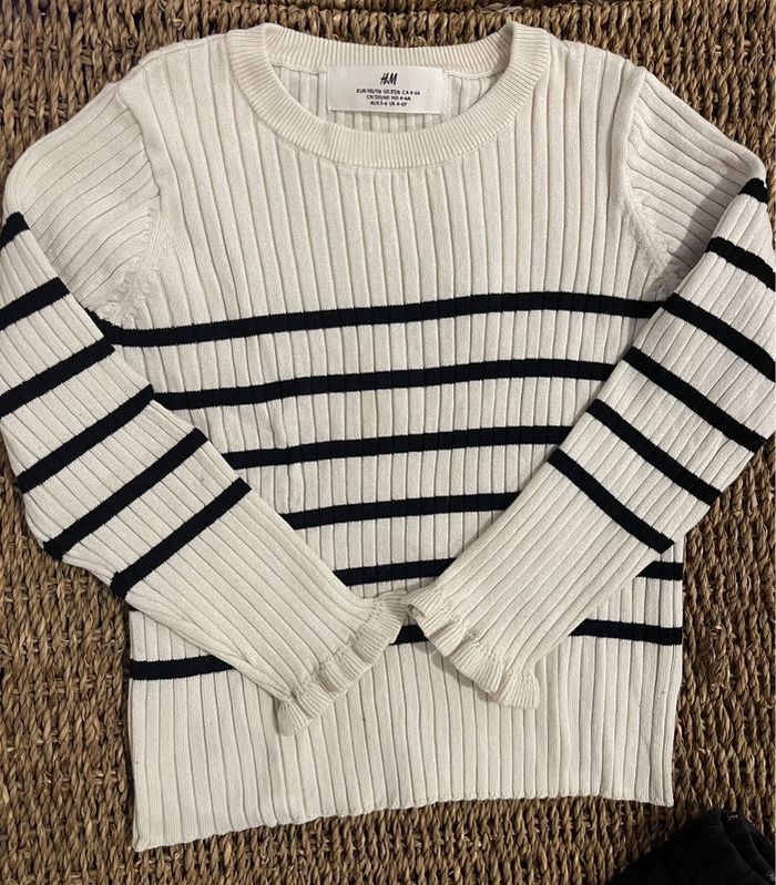 Pull marinière + legging chaud licorne H&M - photo numéro 2