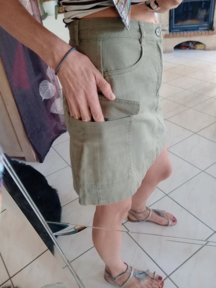 Jupe s kaki type Jean c85 - photo numéro 5