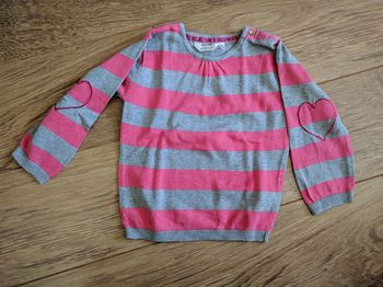 Pull rayé rose et gris Kidkanaï - 3 ans