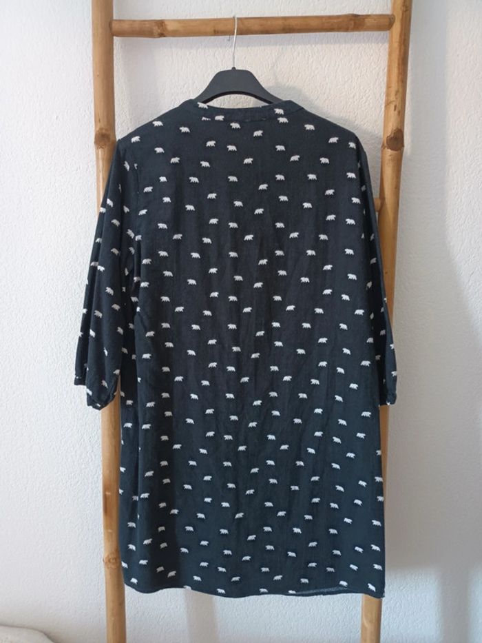 Jolie robe noire à motifs Monoprix Femme taille 36 - photo numéro 2