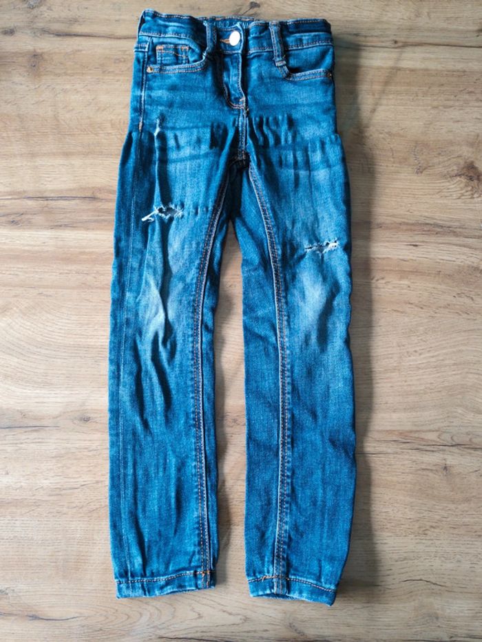 Jean fille à trou super skinny tao 5 ans