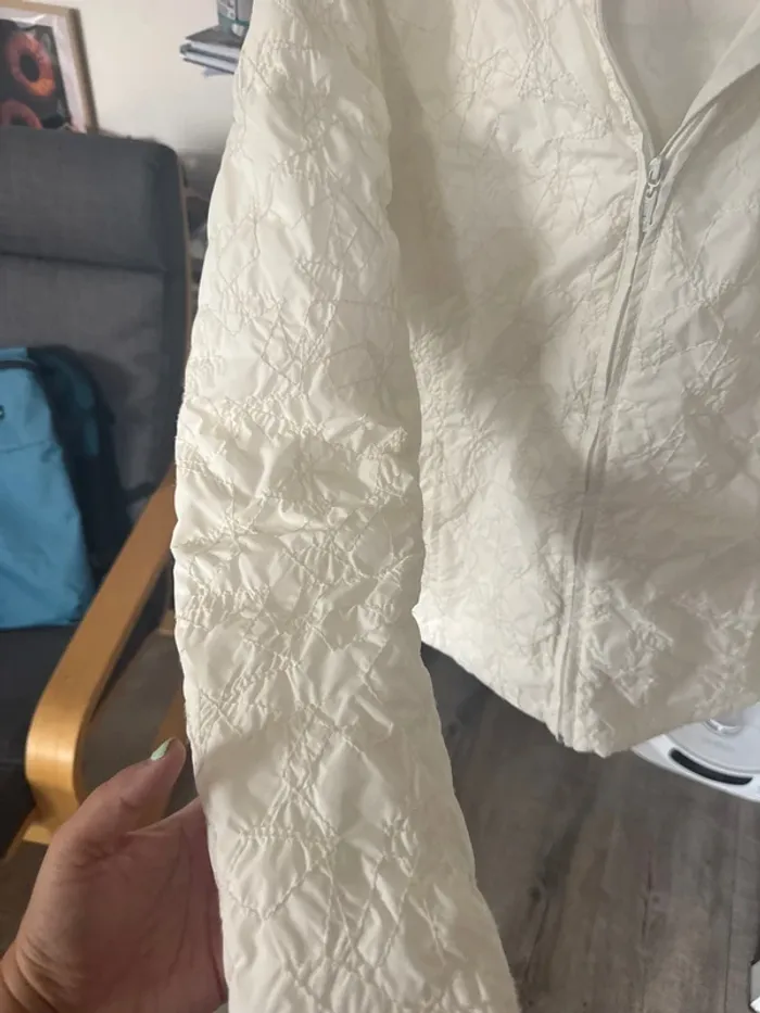 Manteau bonobo blanc cassé M femme étoiles - photo numéro 3