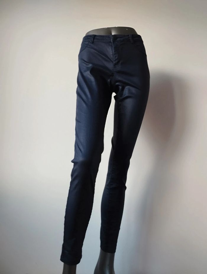 Slim bleu marine effet ciré Naf Naf taille L