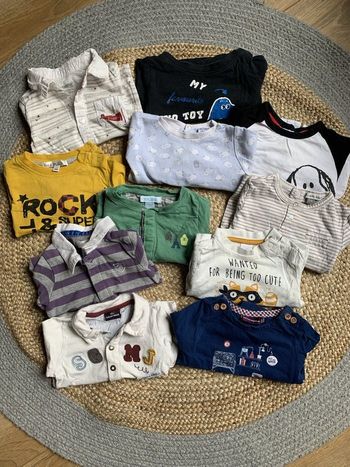 Lot de 11 tee-shirts et polo garçon 3 mois