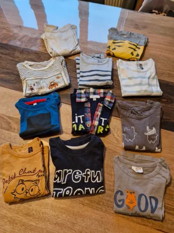 Lot 11 t-shirts manches longues 12 mois