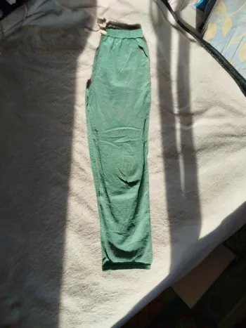 Pantalon 7/8 femme vert