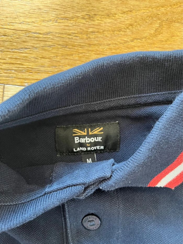 👕 Polo homme taille M Barbour Land Rover bleu coton – Bon état 👕 - photo numéro 4