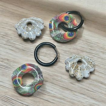 Pampilles interchangeables fleur et coquillages