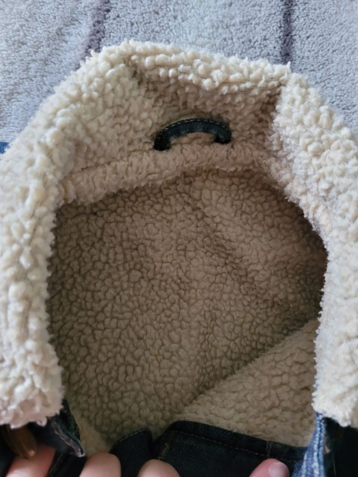 veste en jeans ikks fourré 10ans (20e) - photo numéro 3