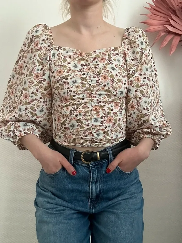 Haut fleuri vintage - photo numéro 3