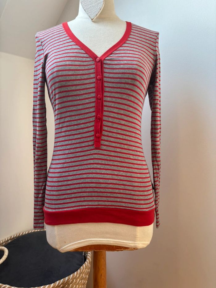 T-shirt ML - marinière - Taille 40 - photo numéro 6