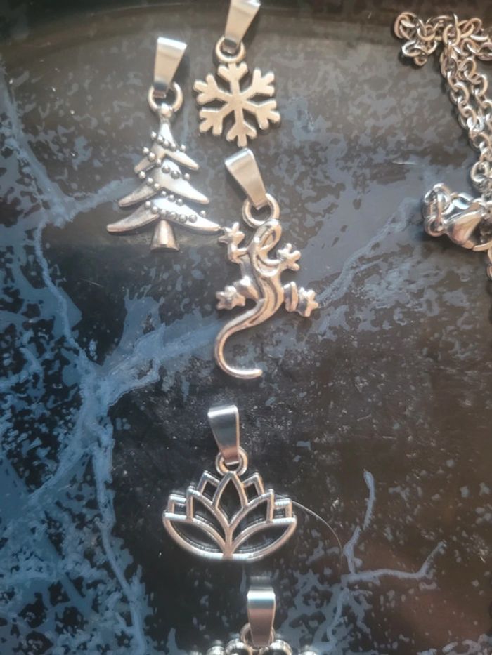 Chaine en acier inoxydable avec son pendentif - photo numéro 4