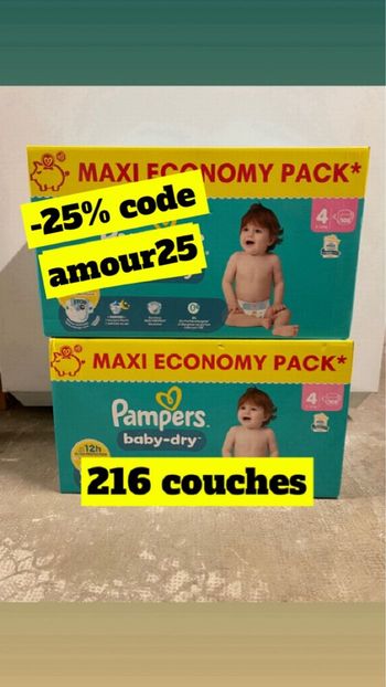 Pampers baby dry taille 4