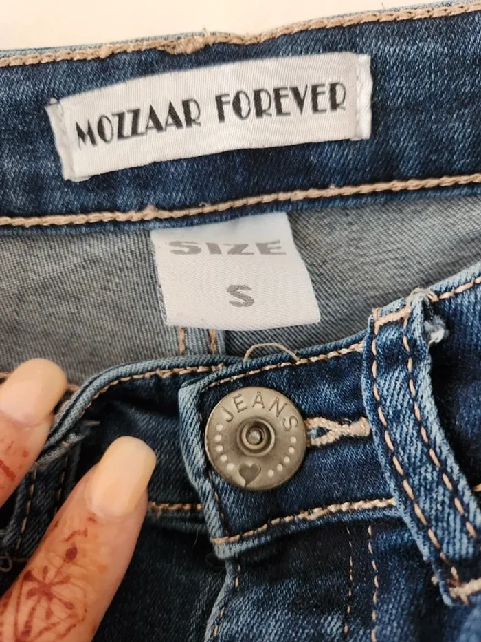 Jean skinny brodé - Mozzaar Forever - Taille S - photo numéro 2
