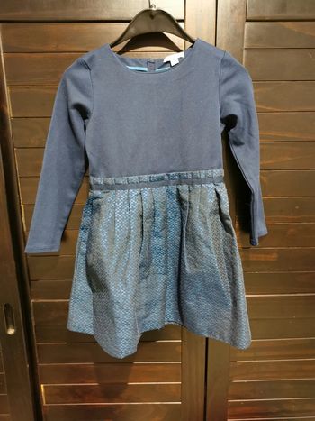 Robe Okaïdi 8 ans bleue marine et bleue brillante