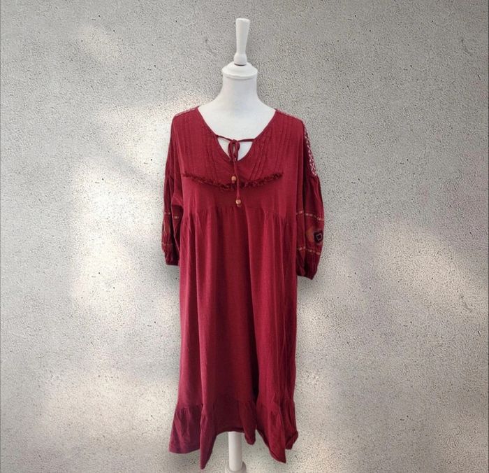 Robe longue en coton ample esprit bohème taille 42-44