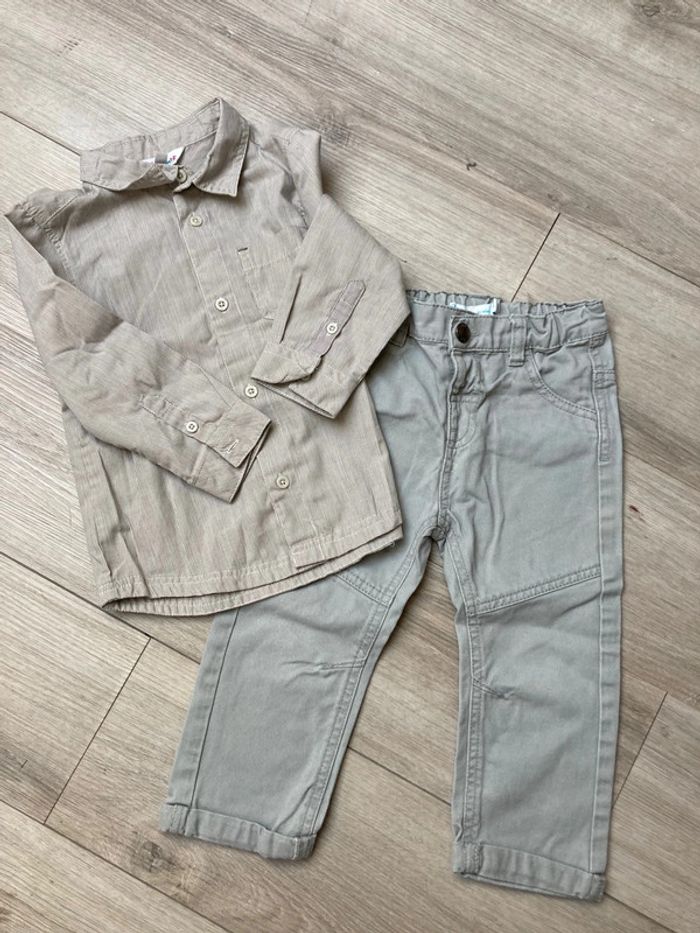 Lot jean chemise 24 mois