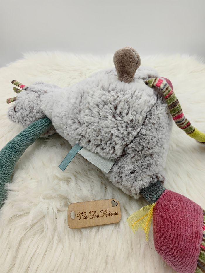 Doudou Chat musical Les Pachats gris vert Moulin Roty - photo numéro 5