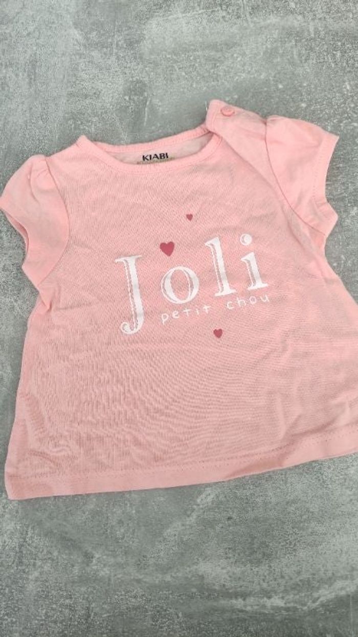Tee-shirt manches courtes bébé fille 3 mois