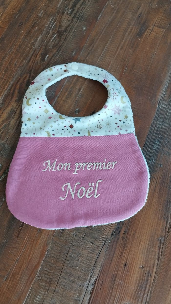 Bavoir Mon premier Noël brodé