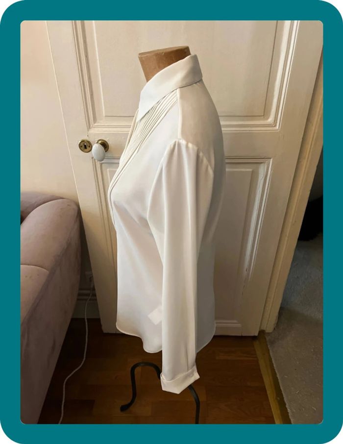 Chemise plastron Saphira offwhite taille 38 - Anne Fontaine - photo numéro 9