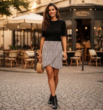 Jupe Portefeuille Graphique- In Extenso- Taille 38 (M)

