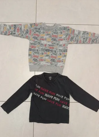 Lot de 2 Haut garçon 3 ans